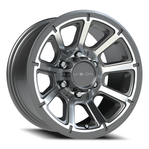 Vision Wheel 353 Gunmetal Machined Face 16x8 0 6x139.7mm 110mm - Wheelwiz