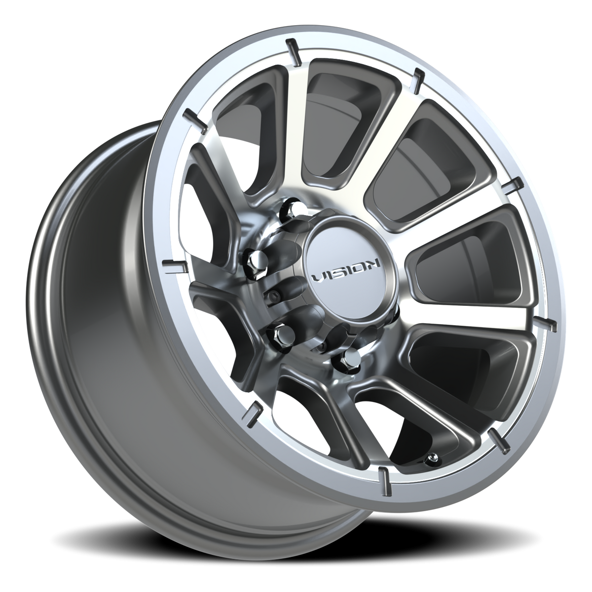 Vision Wheel 353 Gunmetal Machined Face 16x8 0 6x139.7mm 110mm - Wheelwiz