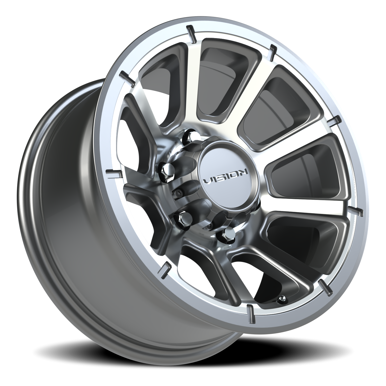 Vision Wheel 353 Gunmetal Machined Face 16x8 0 6x139.7mm 110mm - Wheelwiz