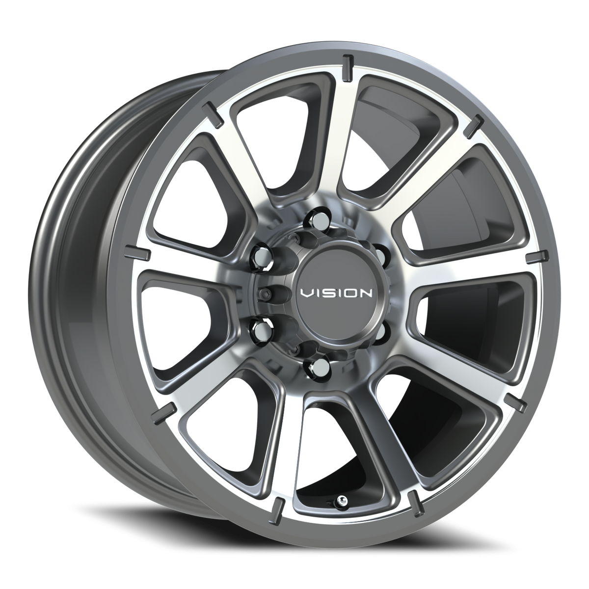 Vision Wheel 353 Gunmetal Machined Face 17x8.5 +18 6x139.7mm 106.2mm - Wheelwiz