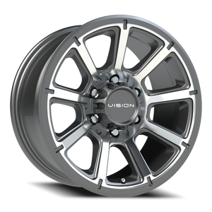 Vision Wheel 353 Gunmetal Machined Face 17x8.5 +18 6x139.7mm 106.2mm - Wheelwiz