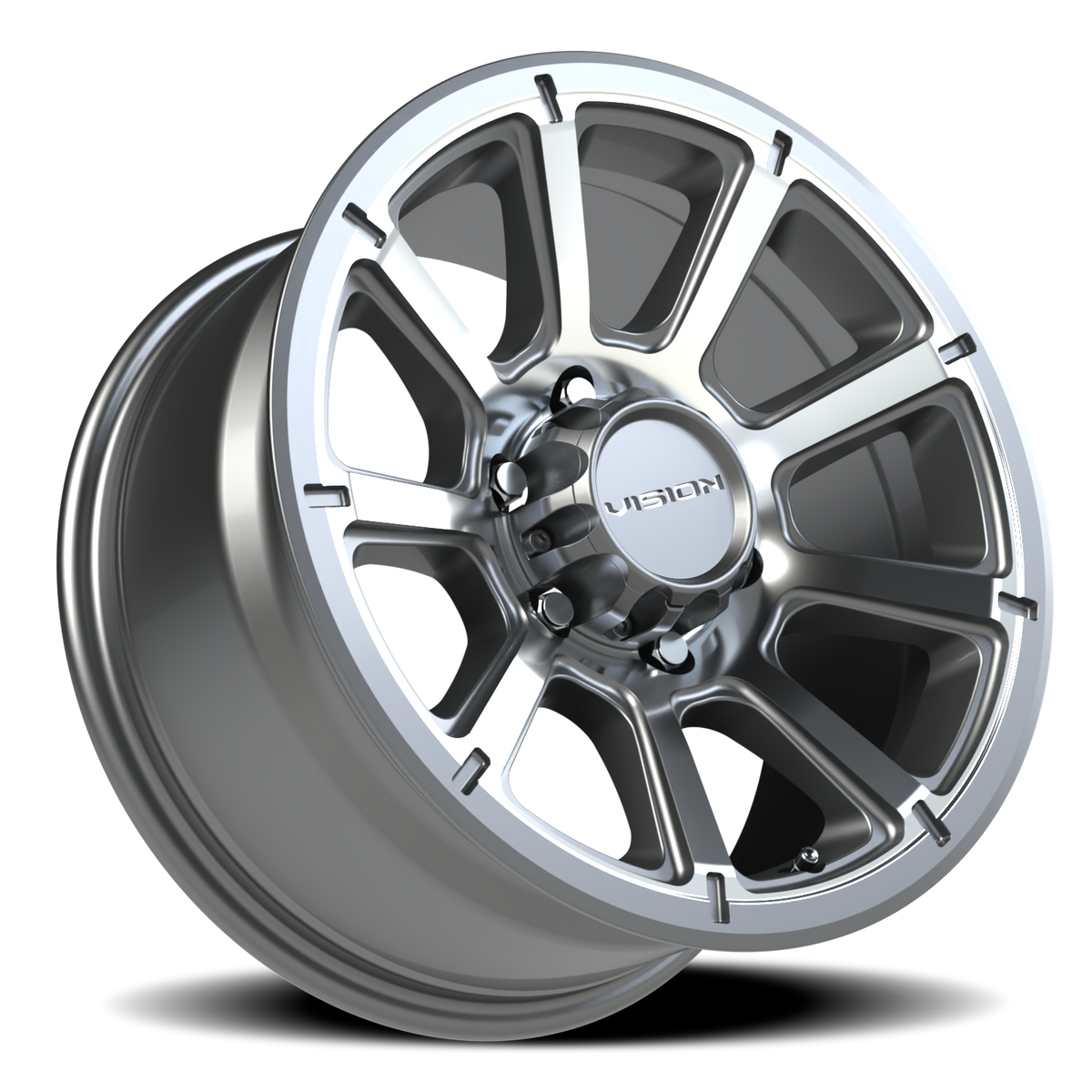 Vision Wheel 353 Gunmetal Machined Face 17x8.5 +18 6x139.7mm 106.2mm - Wheelwiz