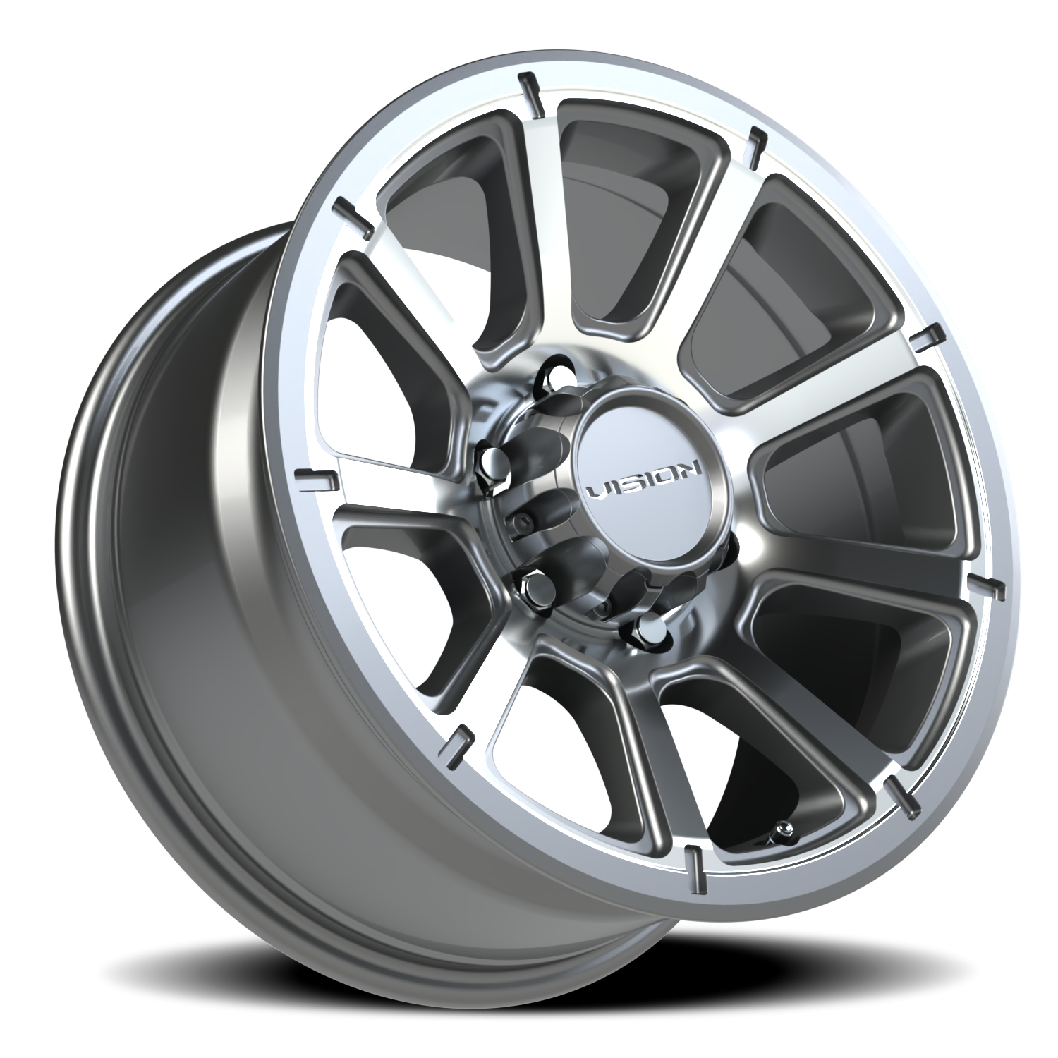 Vision Wheel 353 Gunmetal Machined Face 17x8.5 +18 6x139.7mm 106.2mm - Wheelwiz