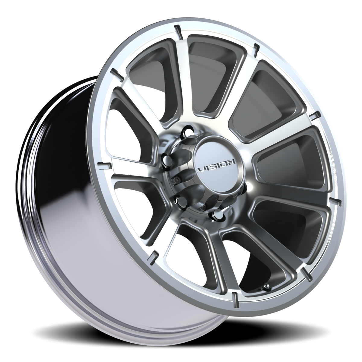 Vision Wheel 353 Gunmetal Machined Face 18x9 +18 6x135mm 87.1mm - Wheelwiz