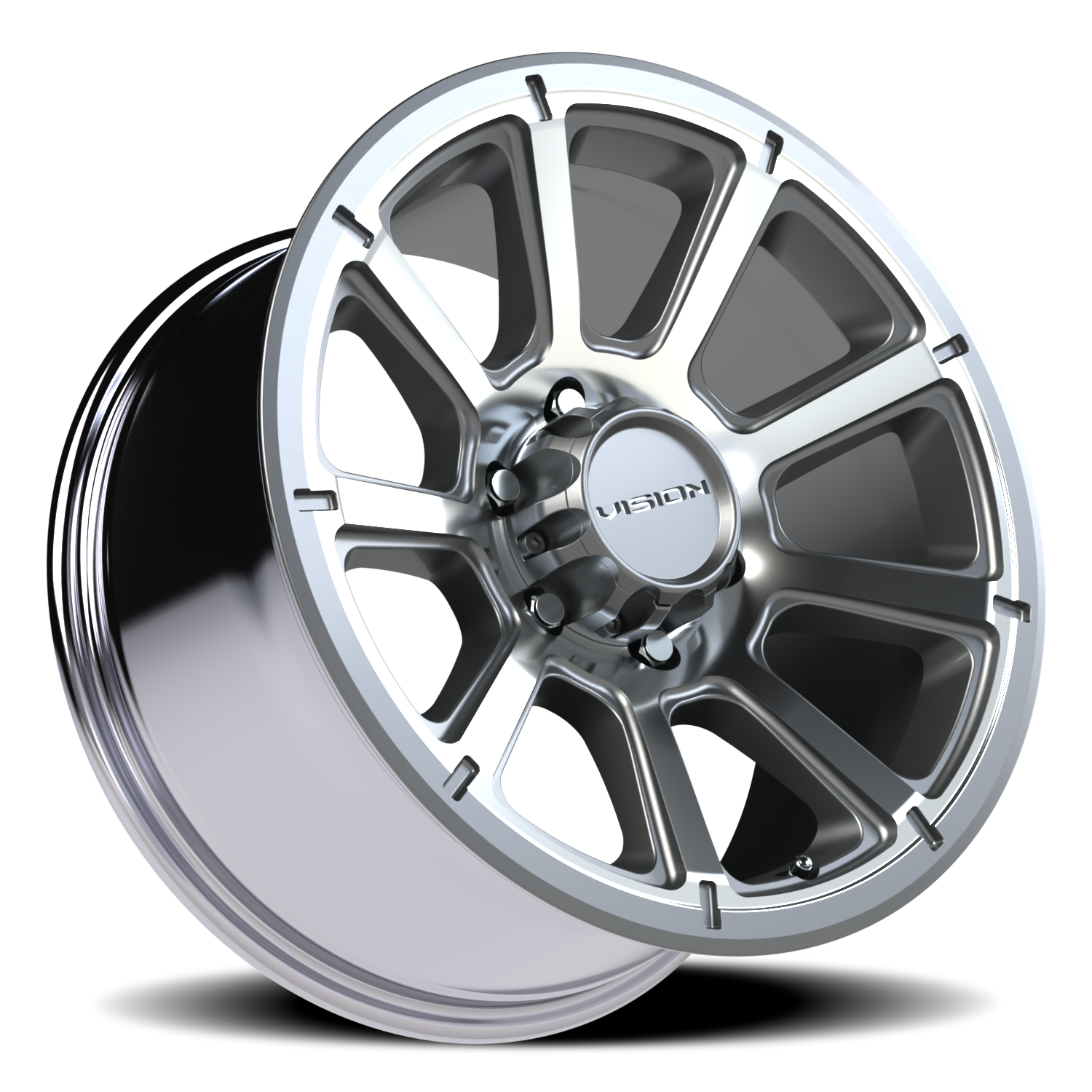 Vision Wheel 353 Gunmetal Machined Face 18x9 +18 6x135mm 87.1mm - Wheelwiz