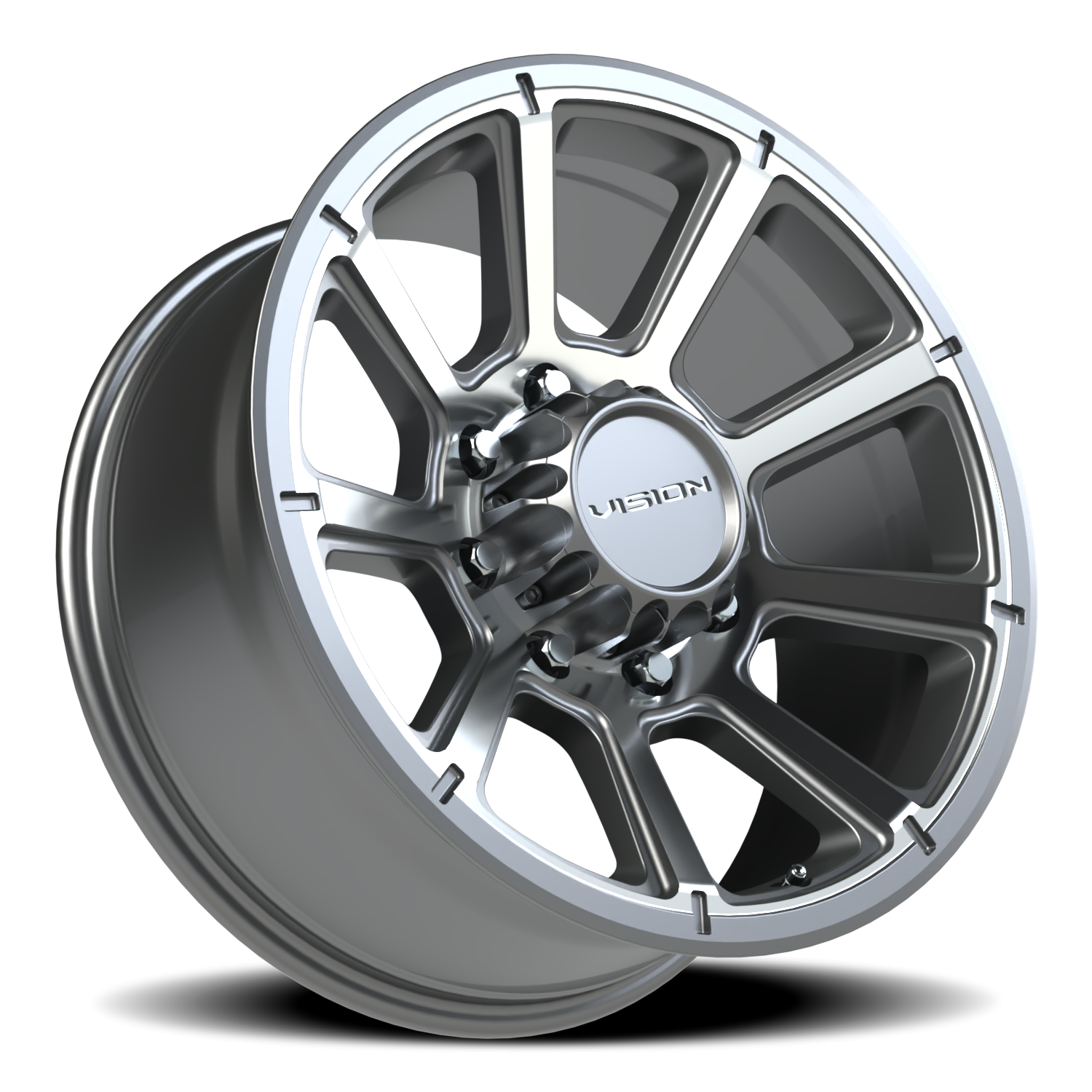 Vision Wheel 353 Gunmetal Machined Face 20x9 +12 8x170mm 125.2mm - Wheelwiz