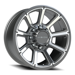 Vision Wheel 353 Gunmetal Machined Face 20x9 +12 8x180mm 124.2mm