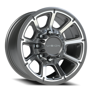 Vision Wheel 353 Gunmetal Machined Face 17x8.5 +18 8x165.1mm 125.2mm