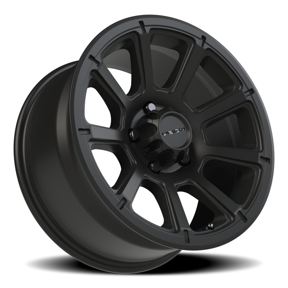 Vision Wheel 353 Matte Black 17x8.5 -6 5x127mm 78.1mm - Wheelwiz