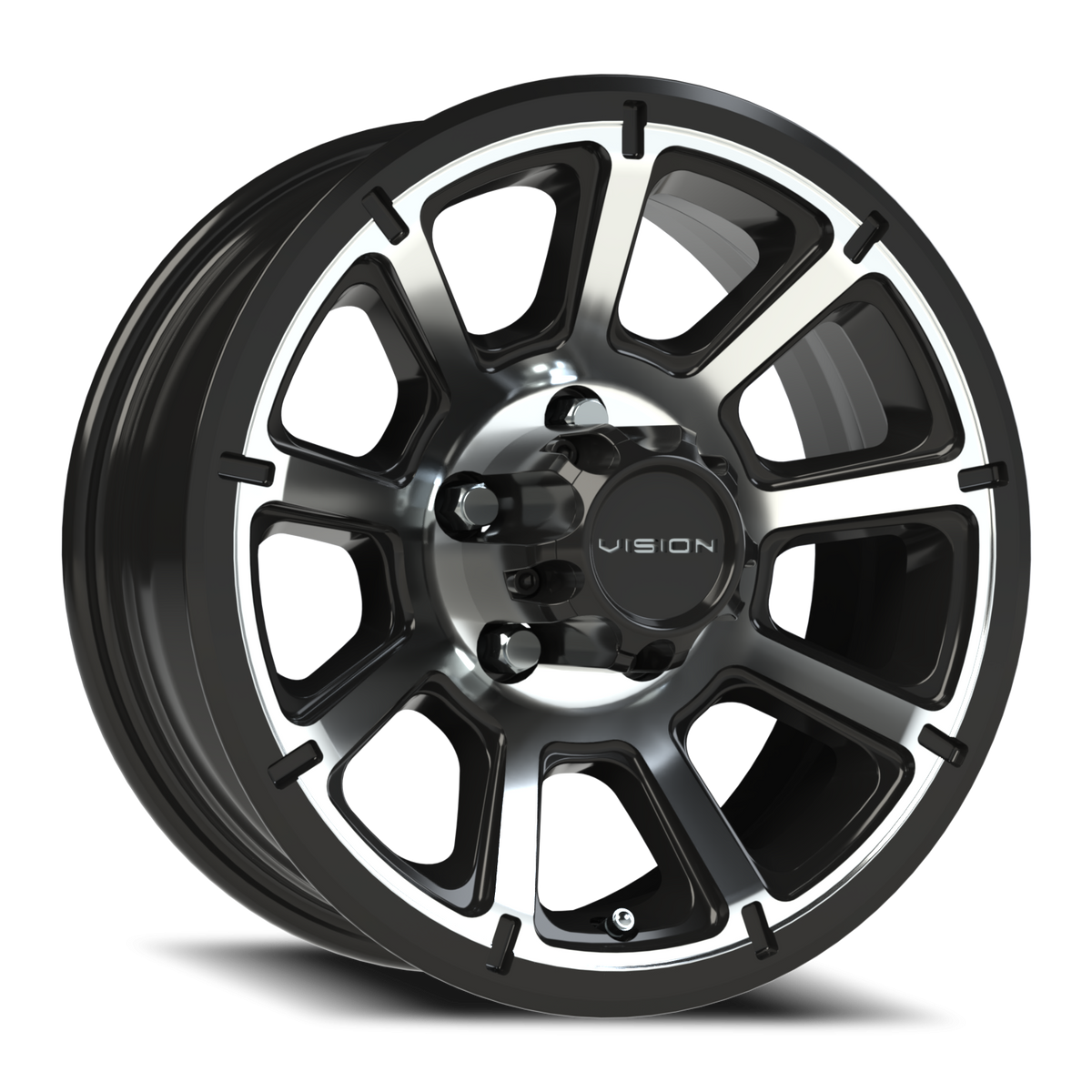 Vision Wheel 353 Gloss Black Machined Face 15x6 0 5x114.3mm 83mm - Wheelwiz