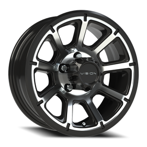 Vision Wheel 353 Gloss Black Machined Face 15x6 0 5x114.3mm 83mm - Wheelwiz