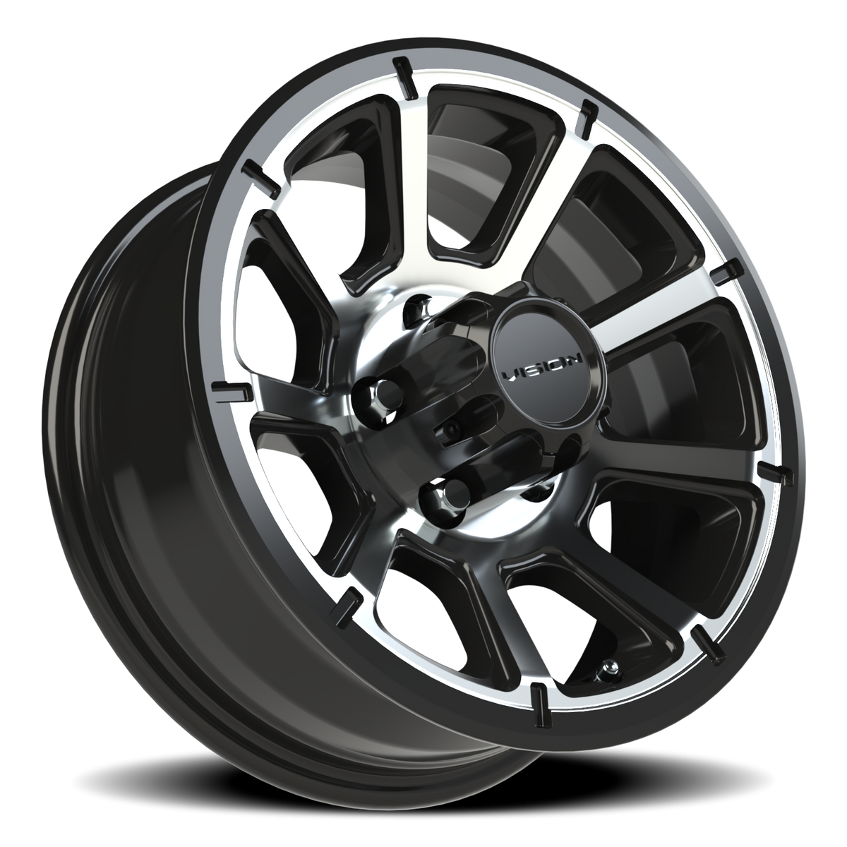 Vision Wheel 353 Gloss Black Machined Face 15x6 0 5x114.3mm 83mm - Wheelwiz