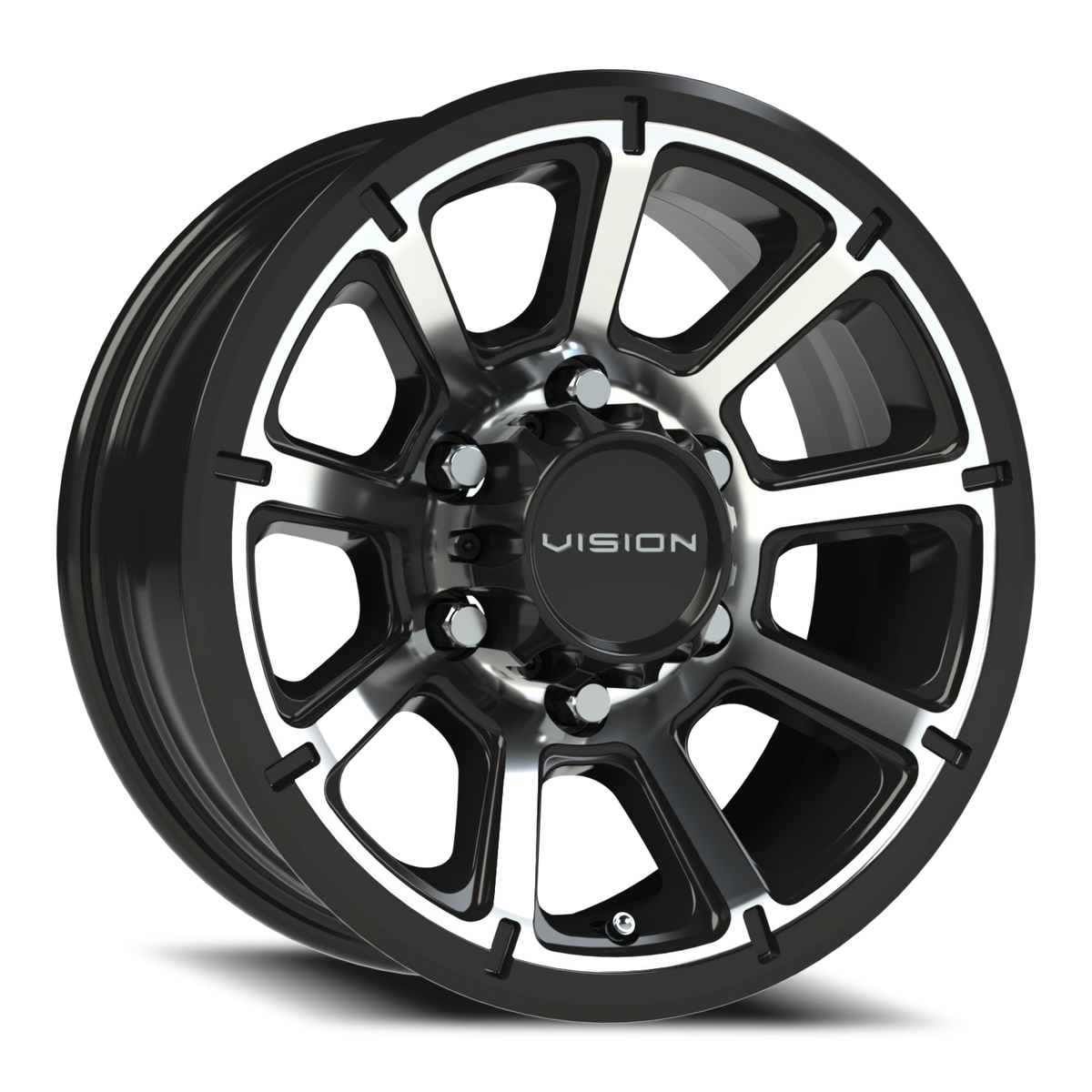 Vision Wheel 353 Gloss Black Machined Face 15x6 0 6x139.7mm 108mm - Wheelwiz