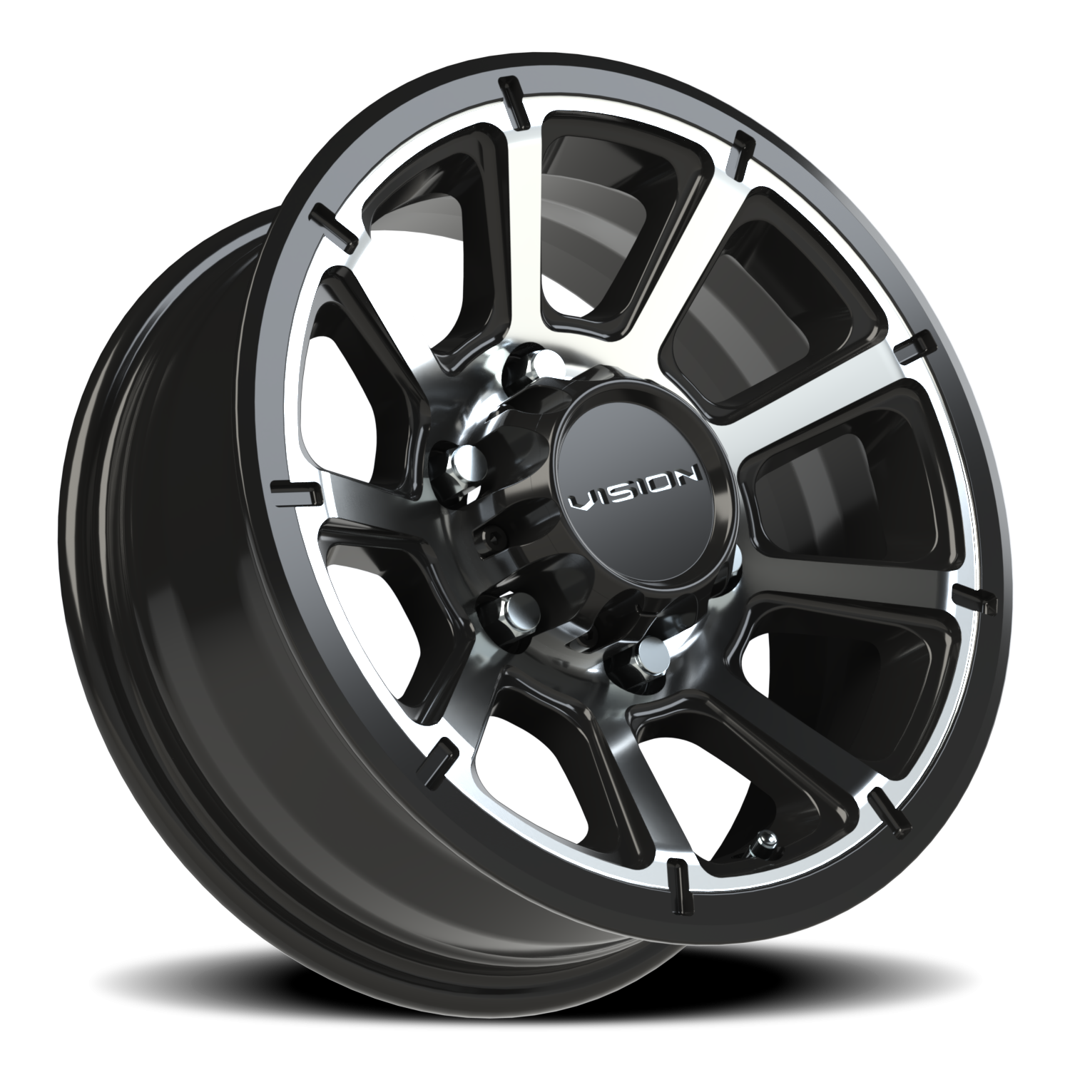Vision Wheel 353 Gloss Black Machined Face 15x6 0 6x139.7mm 108mm - Wheelwiz