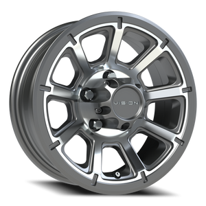 Vision Wheel 353 Gunmetal Machined Face 14x5.5 0 5x114.3mm 83mm - Wheelwiz