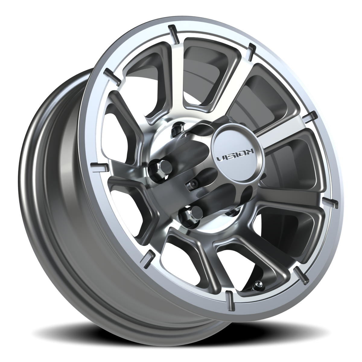 Vision Wheel 353 Gunmetal Machined Face 14x5.5 0 5x114.3mm 83mm - Wheelwiz