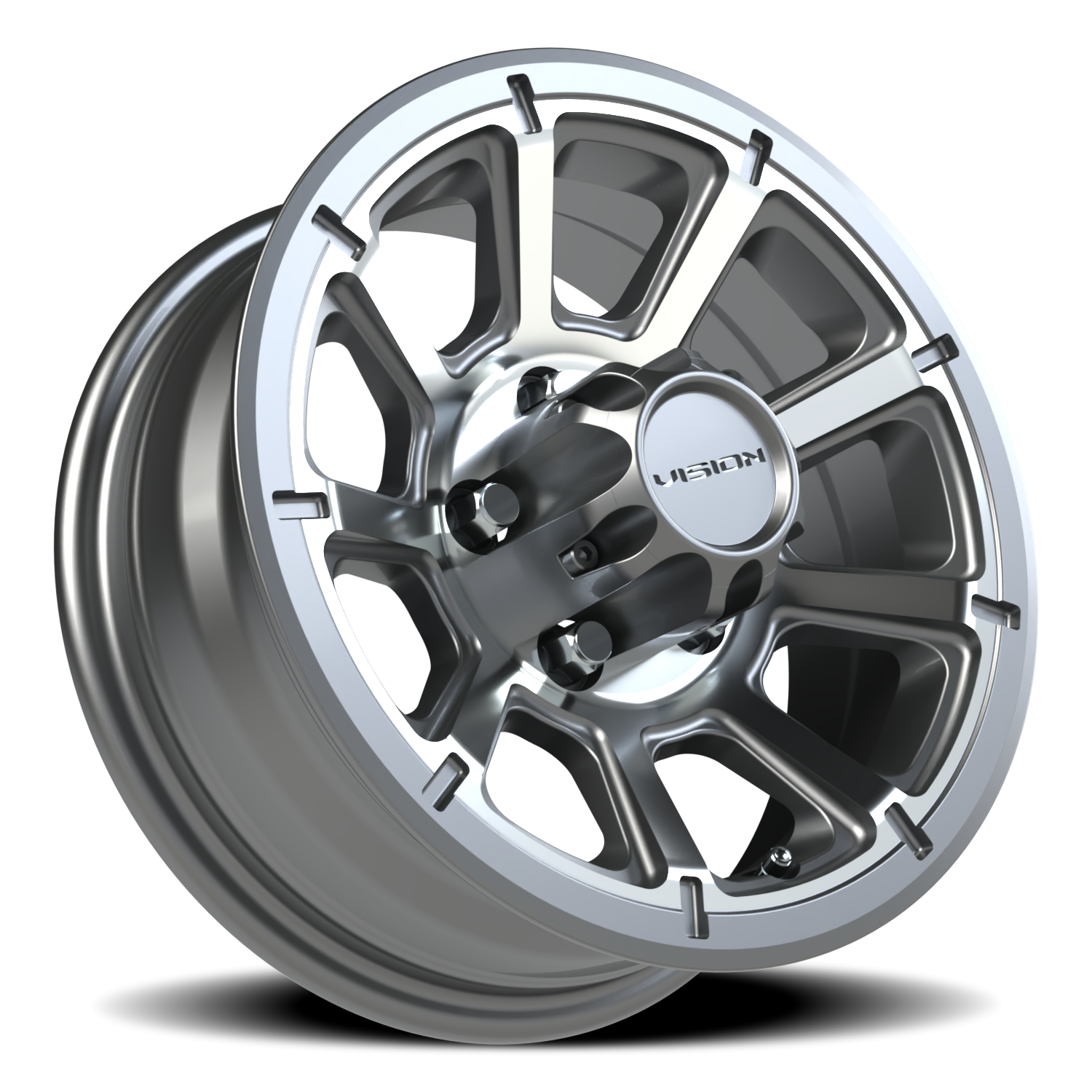 Vision Wheel 353 Gunmetal Machined Face 14x5.5 0 5x114.3mm 83mm - Wheelwiz