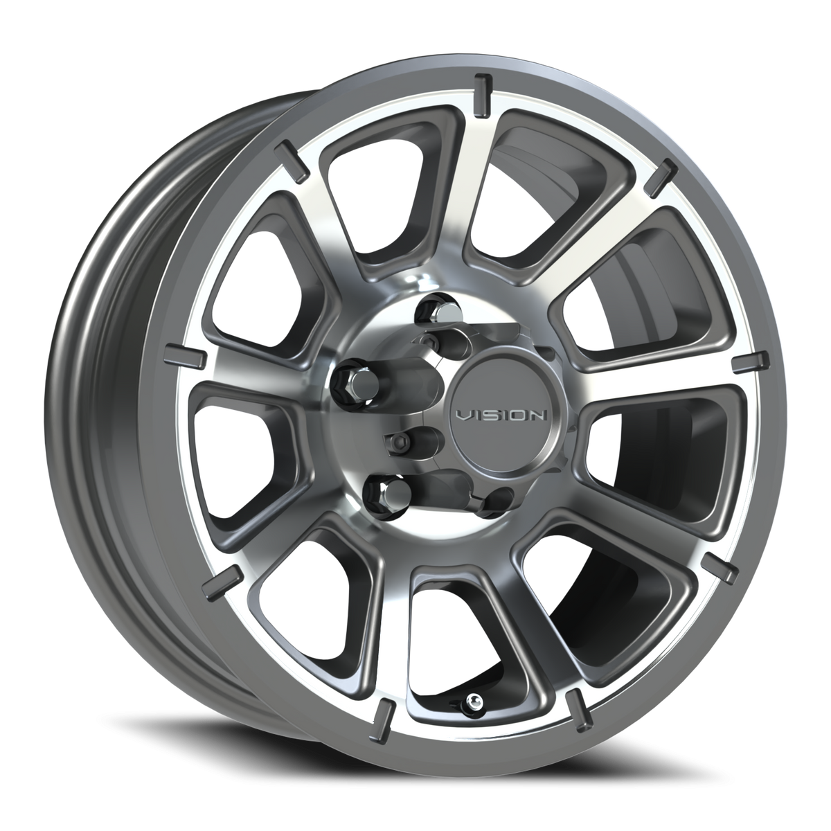 Vision Wheel 353 Gunmetal Machined Face 15x6 0 5x114.3mm 83mm - Wheelwiz