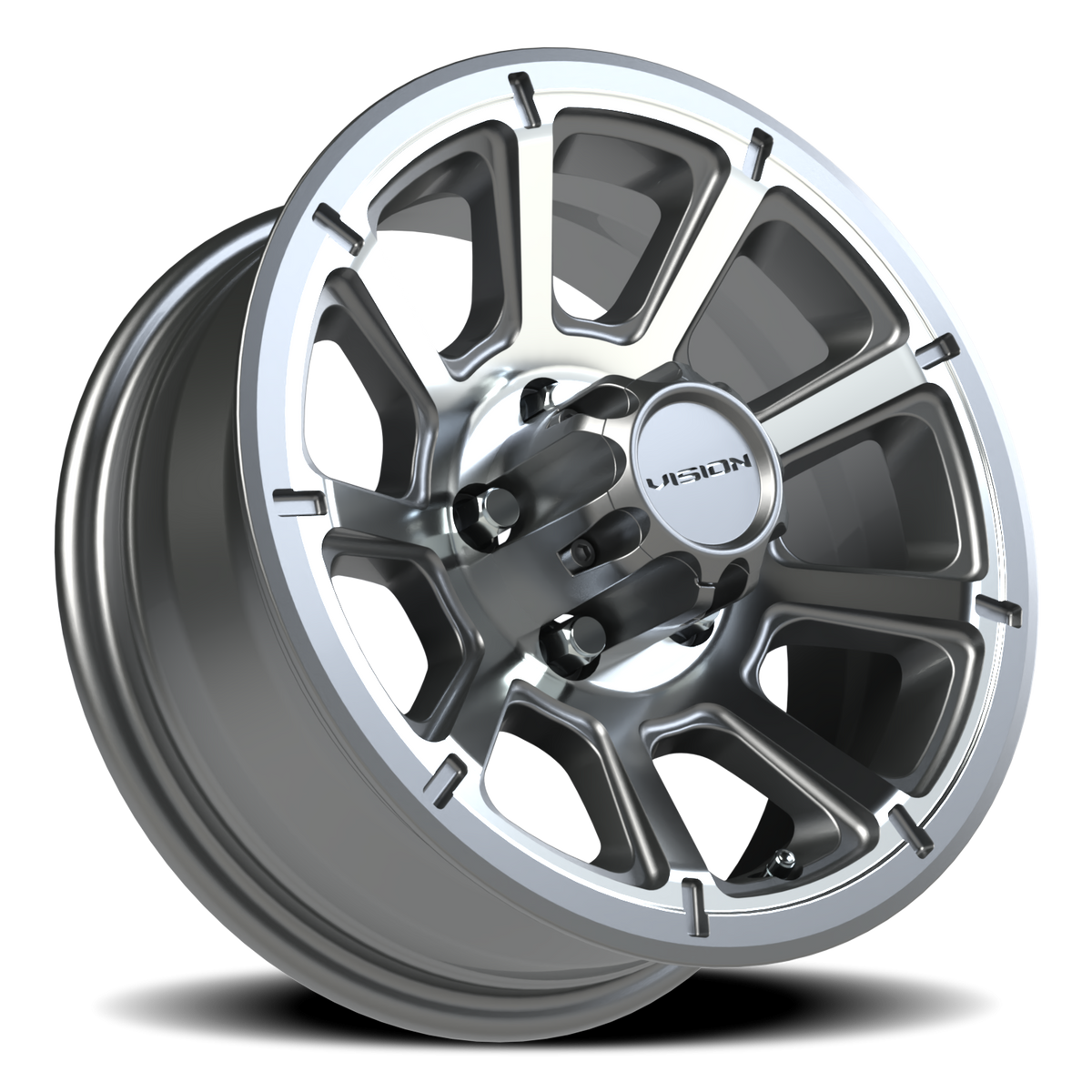 Vision Wheel 353 Gunmetal Machined Face 15x6 0 5x114.3mm 83mm - Wheelwiz