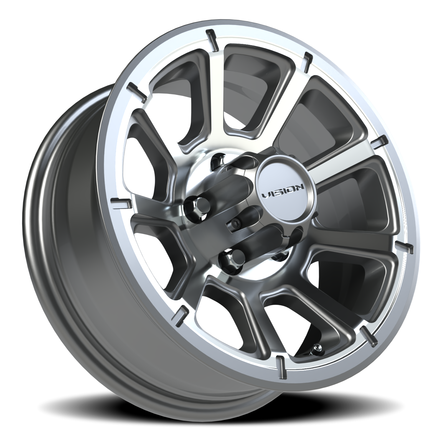 Vision Wheel 353 Gunmetal Machined Face 15x6 0 5x114.3mm 83mm - Wheelwiz