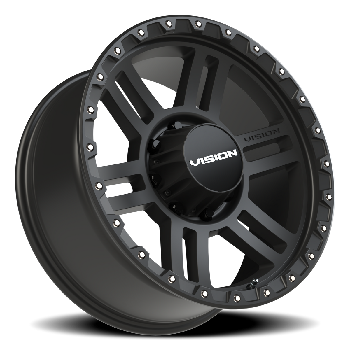 Vision Wheel 354 Satin Black 20x9 +12 8x165.1mm 125.2mm - Wheelwiz