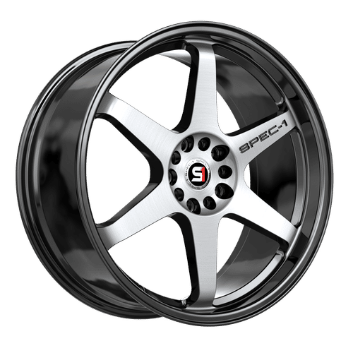 Spec-1 SPT-33BM Gloss Black Machined 17x8 +38 5x112|5x114.3mm 73.1mm