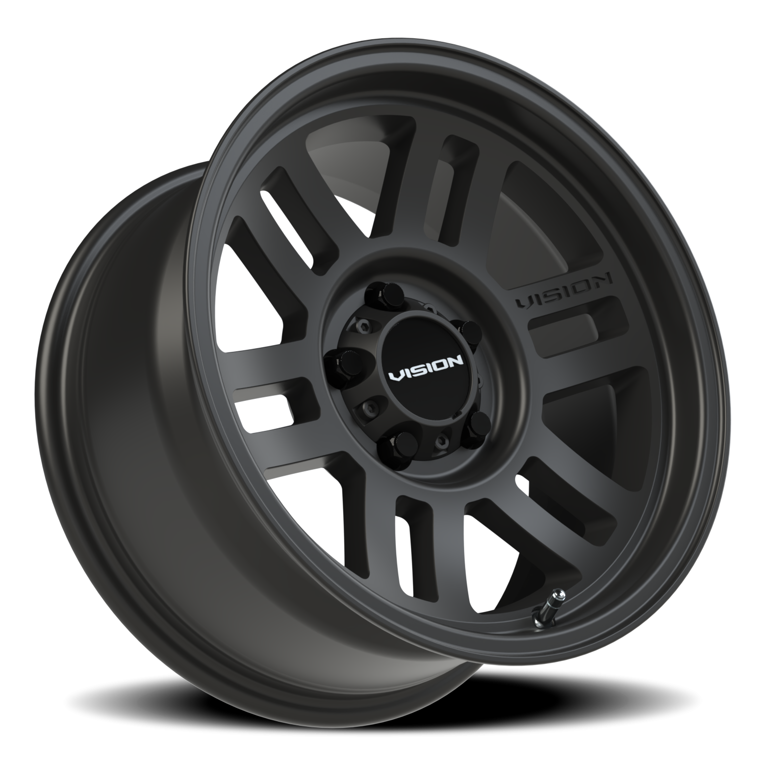 Vision Wheel 355 Satin Black 16x8 0 5x127mm 78.1mm - Wheelwiz