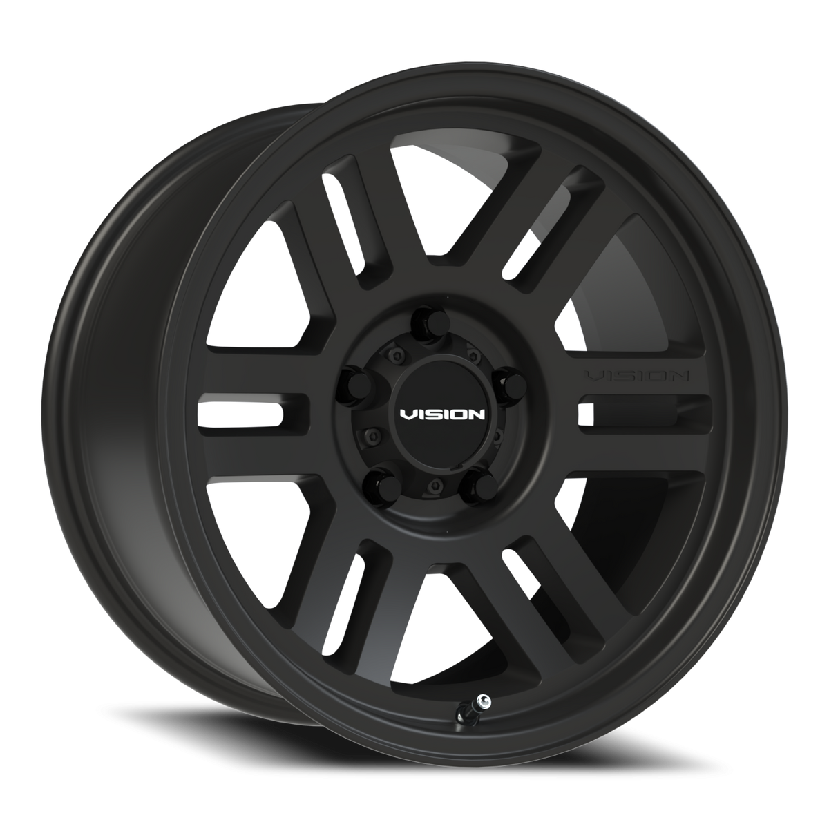 Vision Wheel 355 Satin Black 17x9 -12 5x127mm 78.1mm - Wheelwiz
