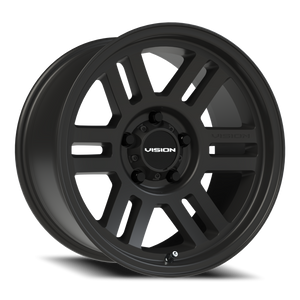 Vision Wheel 355 Satin Black 17x9 -12 5x127mm 78.1mm - Wheelwiz