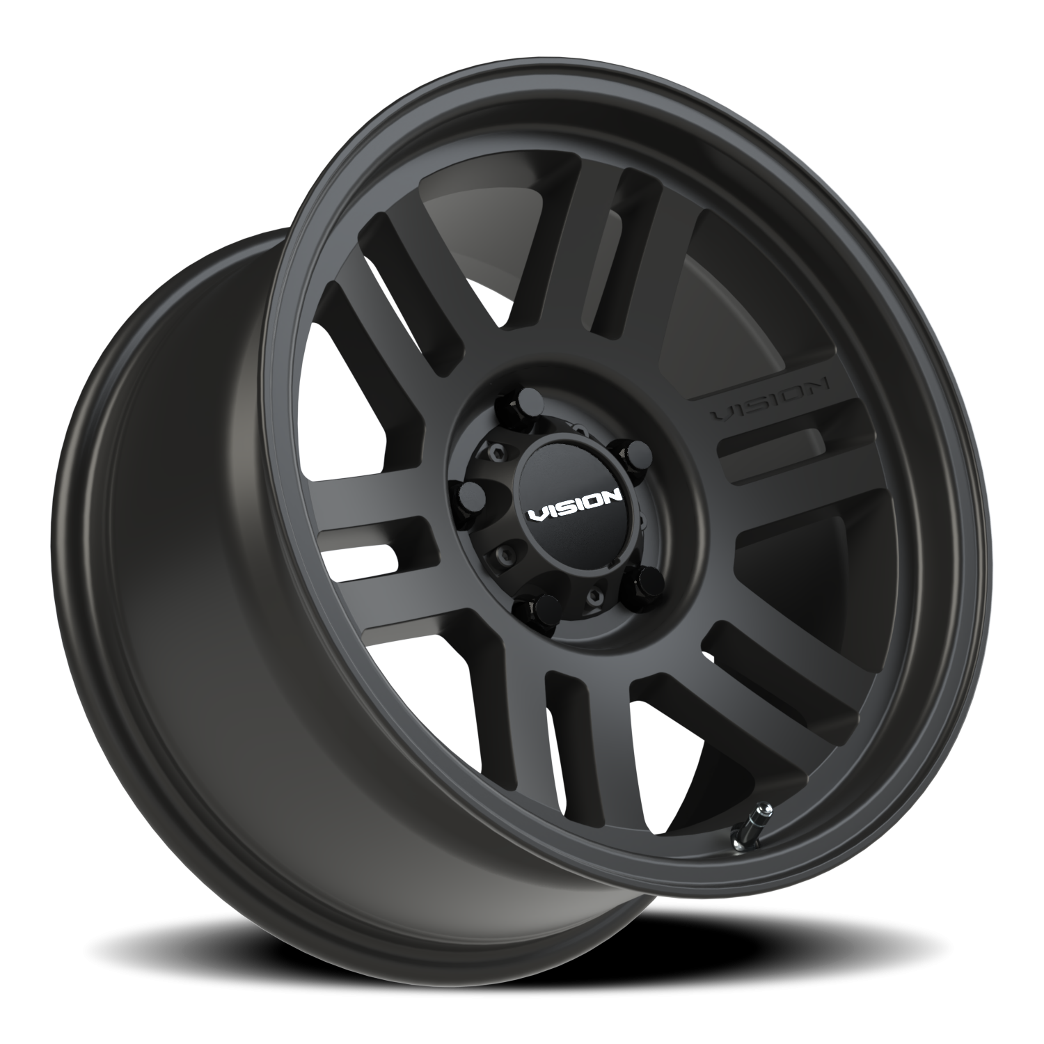 Vision Wheel 355 Satin Black 17x9 -12 5x127mm 78.1mm - Wheelwiz