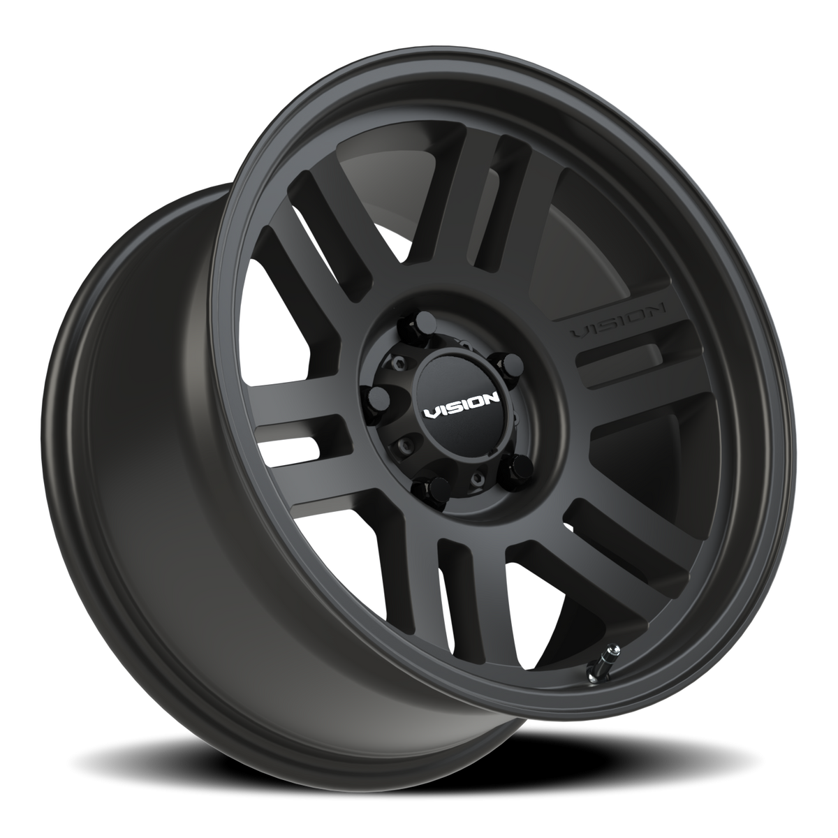Vision Wheel 355 Satin Black 17x9 +20 5x127mm 78.1mm - Wheelwiz
