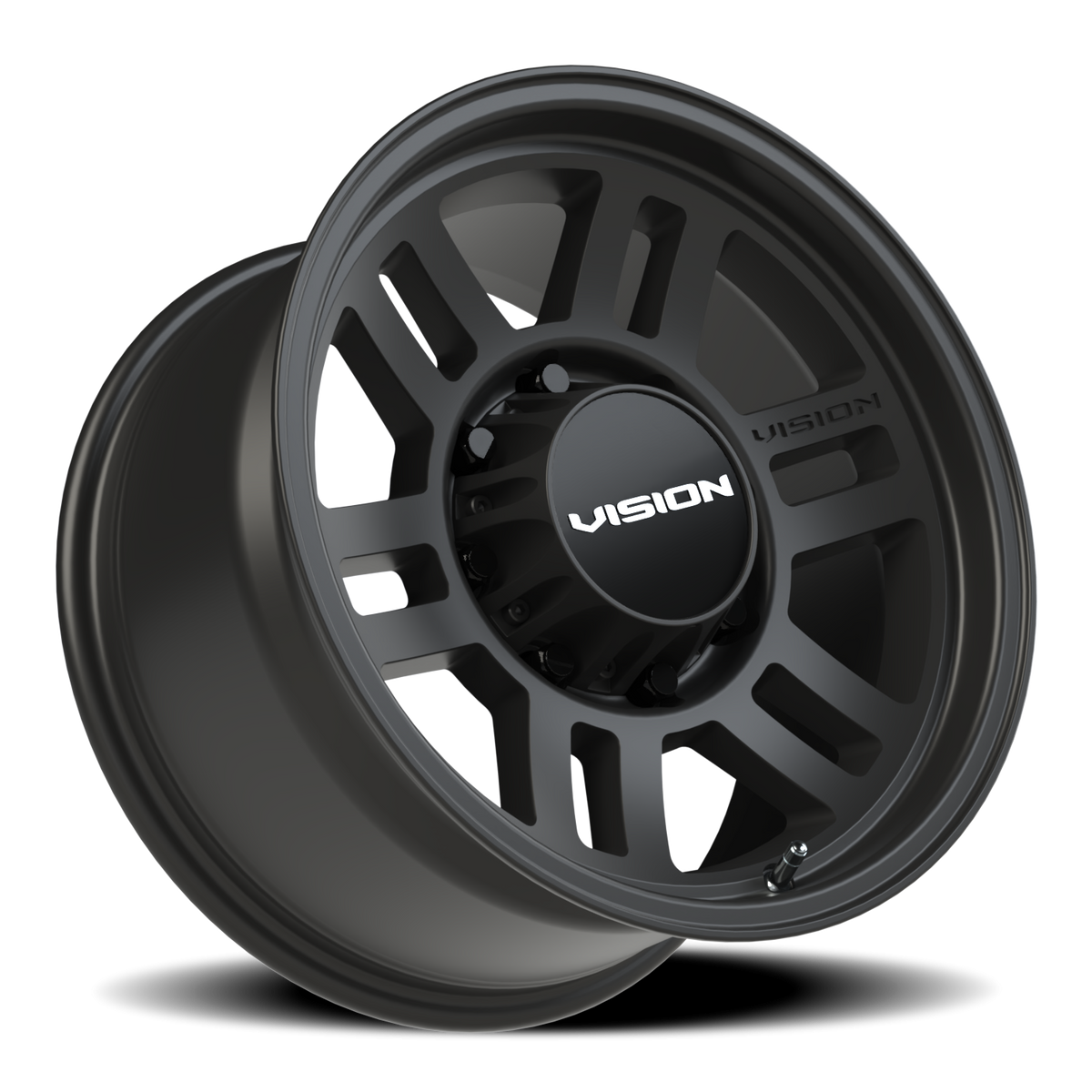 Vision Wheel 355 Satin Black 17x9 +12 8x165.1mm 125.2mm - Wheelwiz