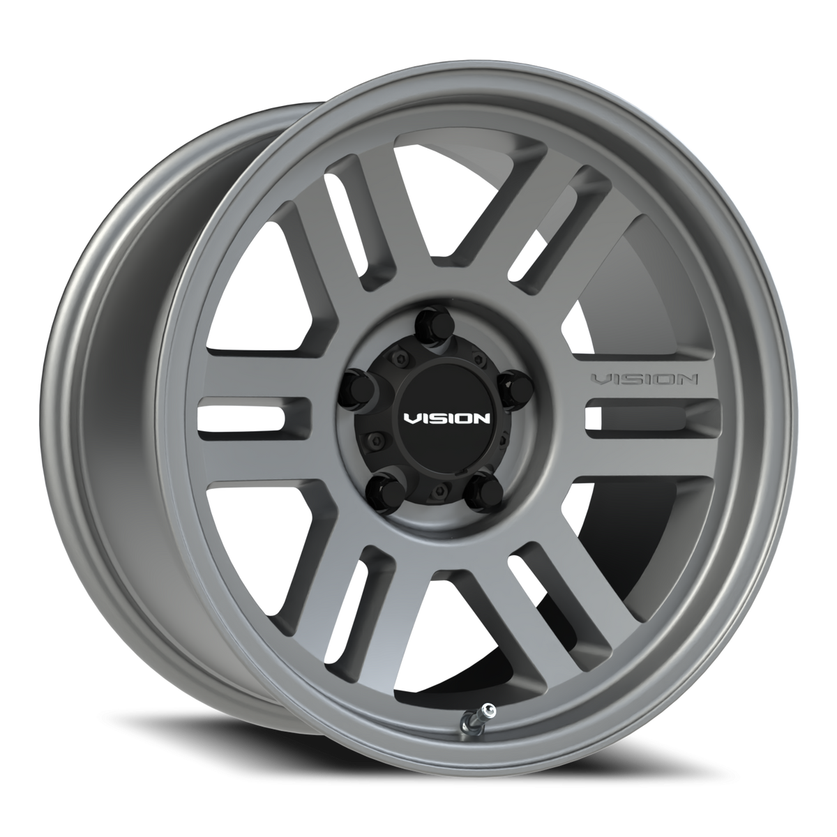 Vision Wheel 355 Satin Grey 17x9 -12 5x127mm 78.1mm - Wheelwiz