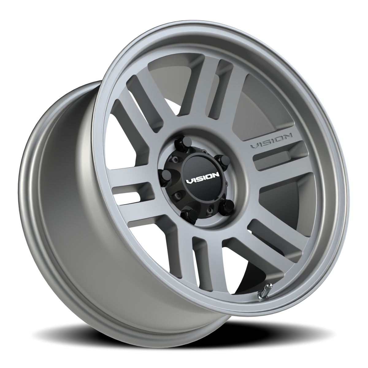 Vision Wheel 355 Satin Grey 17x9 -12 5x127mm 78.1mm - Wheelwiz