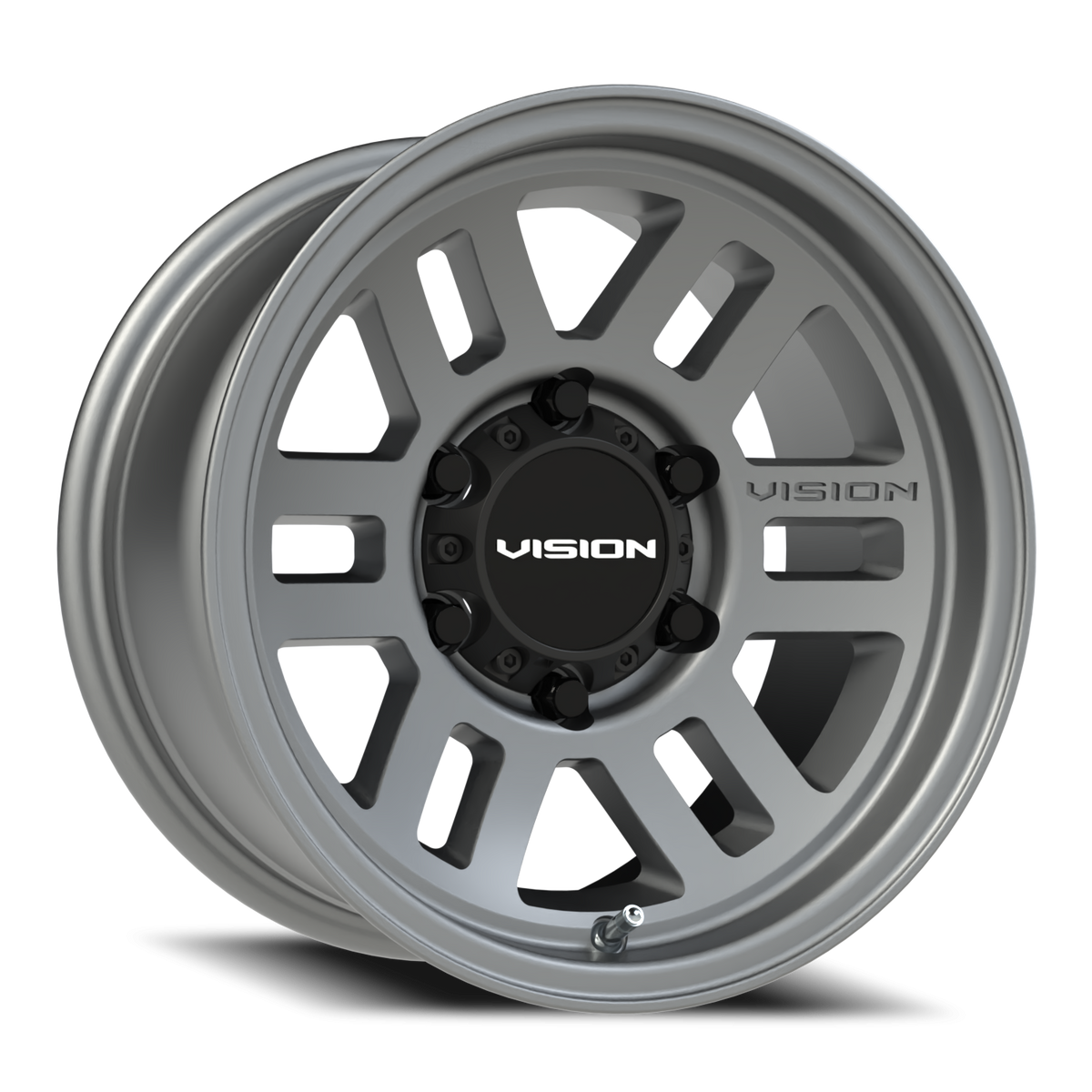 Vision Wheel 355 Satin Grey 15x7.5 -12 6x139.7mm 110mm - Wheelwiz