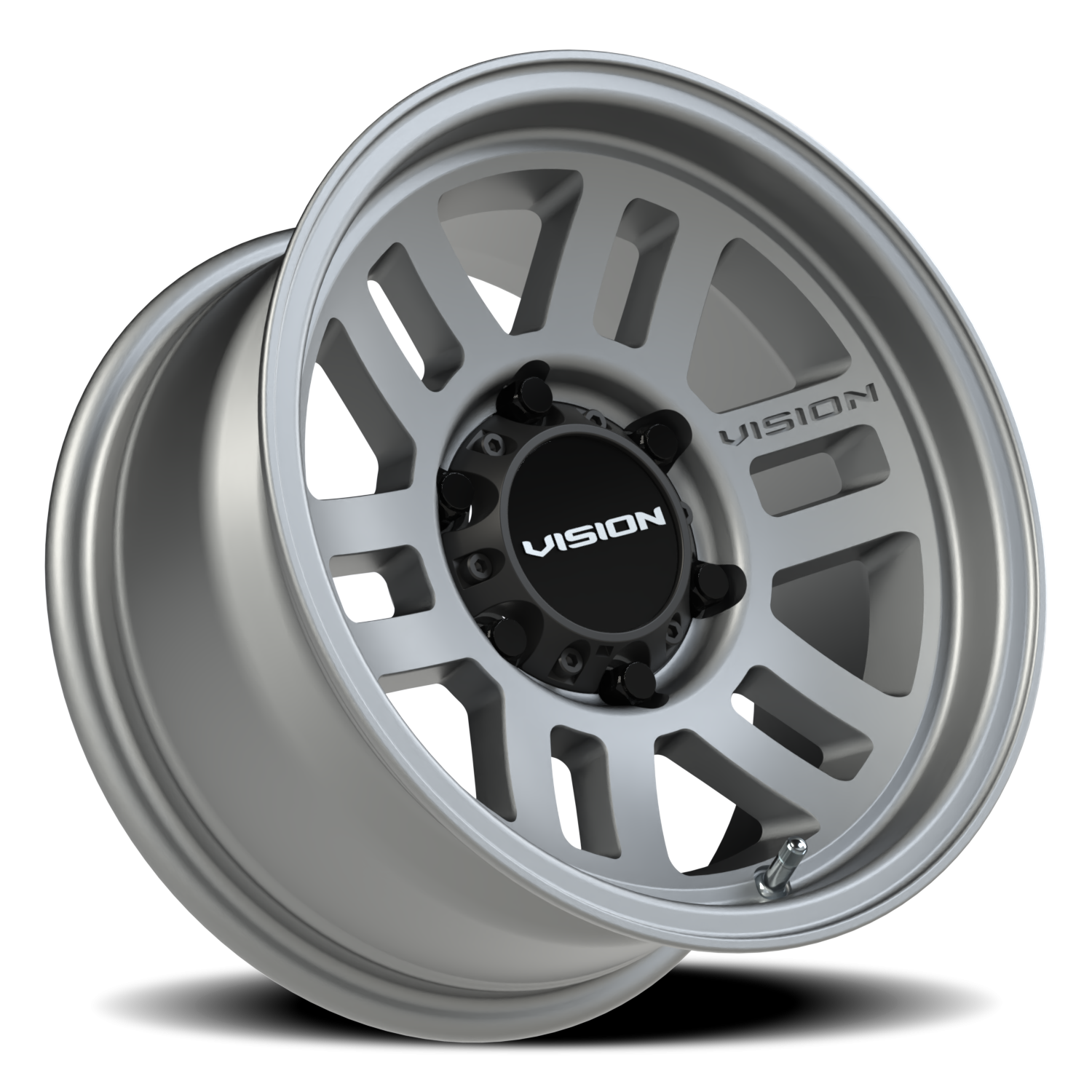 Vision Wheel 355 Satin Grey 15x7.5 -12 6x139.7mm 110mm - Wheelwiz