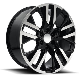 Factory Reproductions FR 96 Gloss Black Machine Face 22x9 +28 6x139.7mm 78.1mm