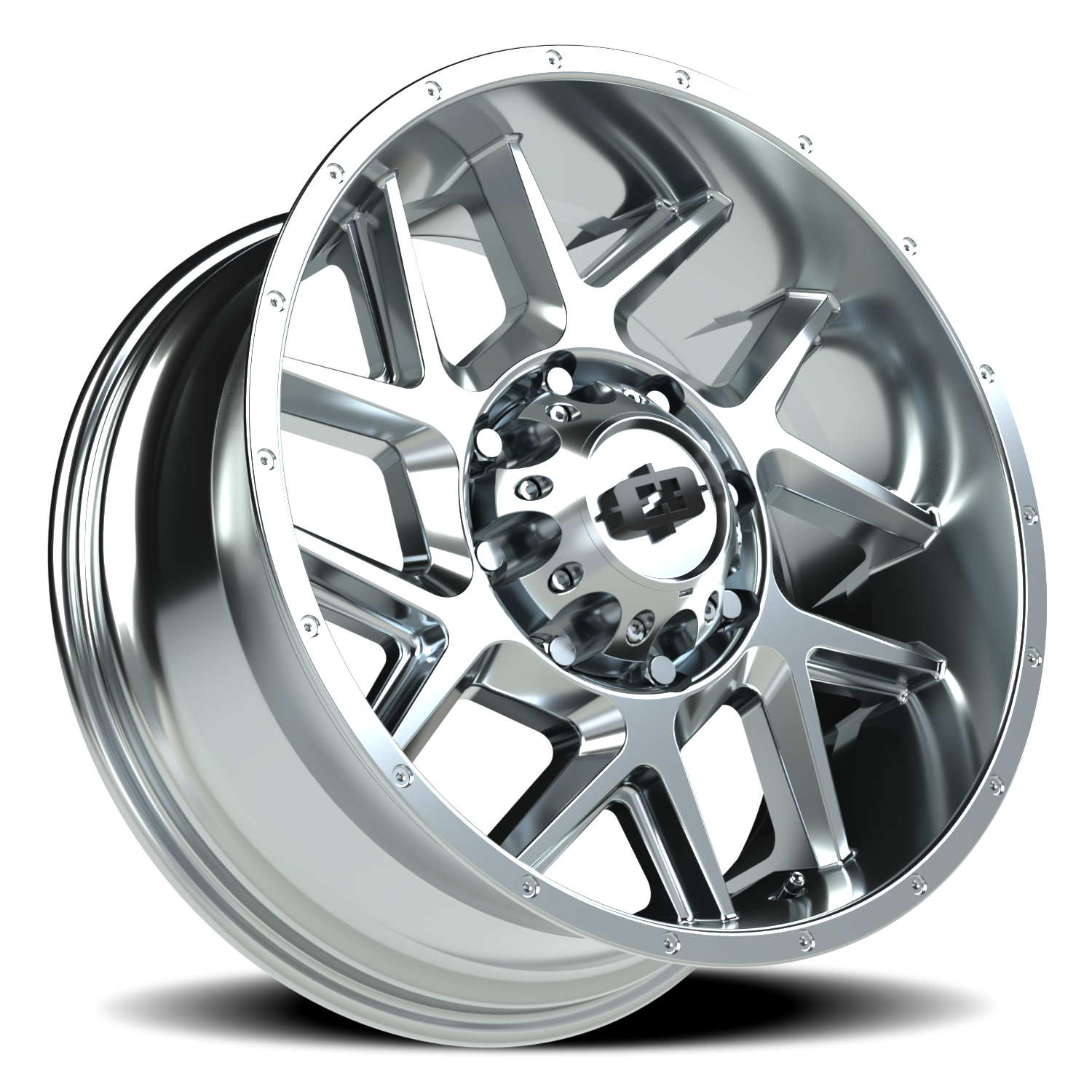 Vision Wheel 360 Chrome 20x9 +12 8x180mm 124.2mm - Wheelwiz