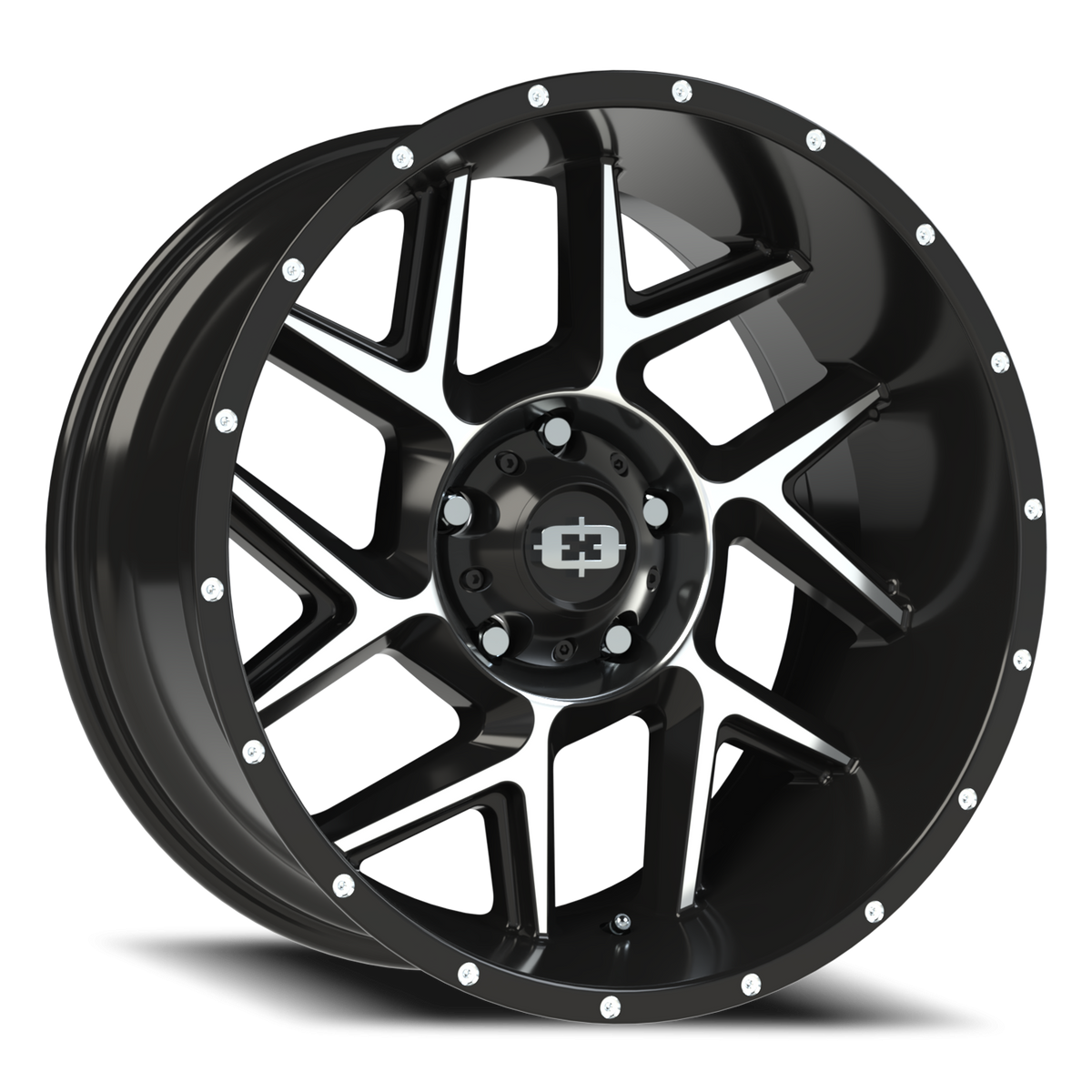 Vision Wheel 360 Gloss Black Machined Face 20x10 -25 5x150mm 110.2mm - Wheelwiz