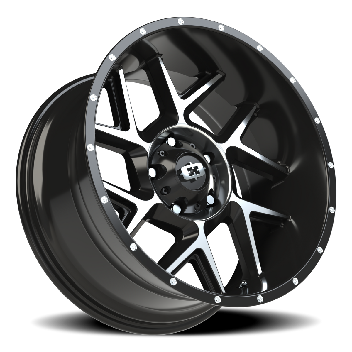 Vision Wheel 360 Gloss Black Machined Face 20x10 -25 5x150mm 110.2mm - Wheelwiz
