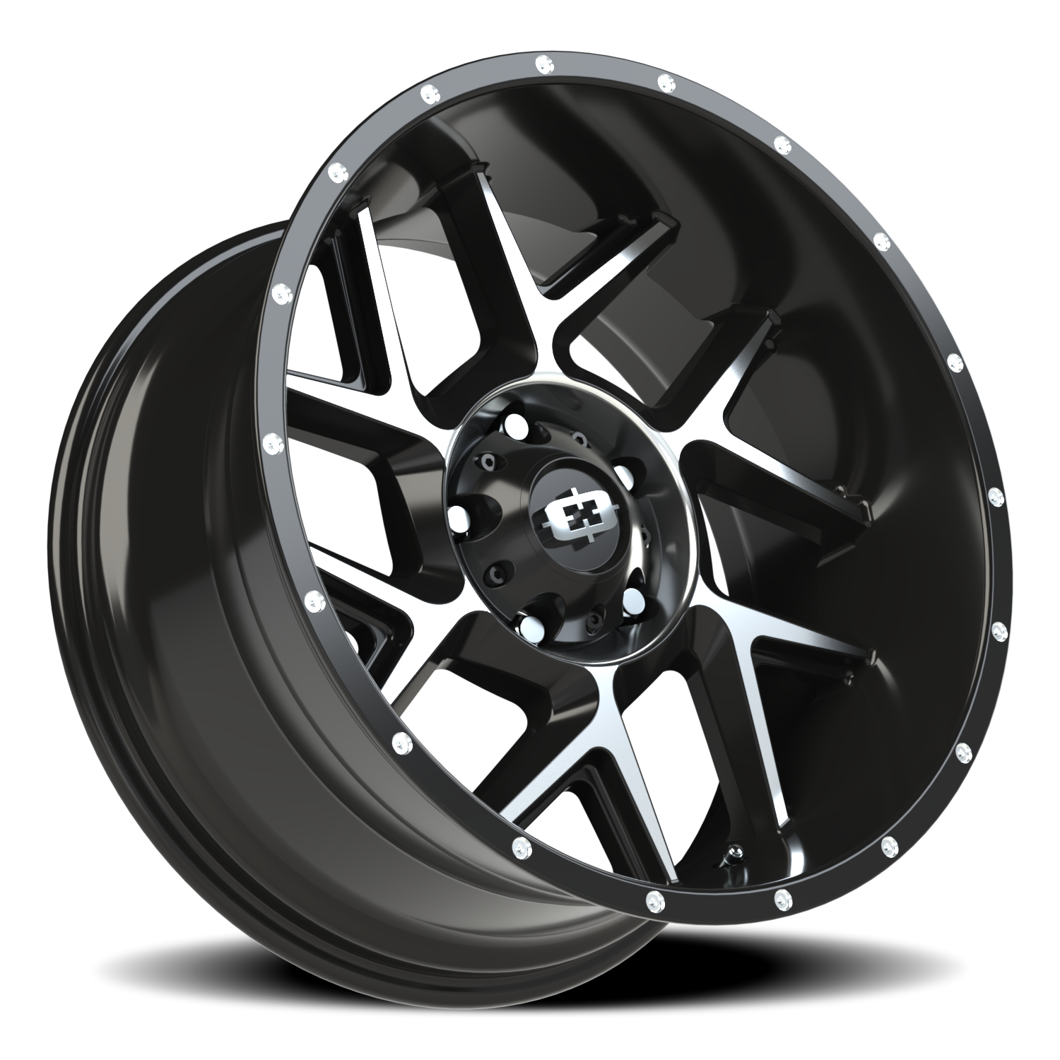 Vision Wheel 360 Gloss Black Machined Face 20x10 -25 5x150mm 110.2mm - Wheelwiz