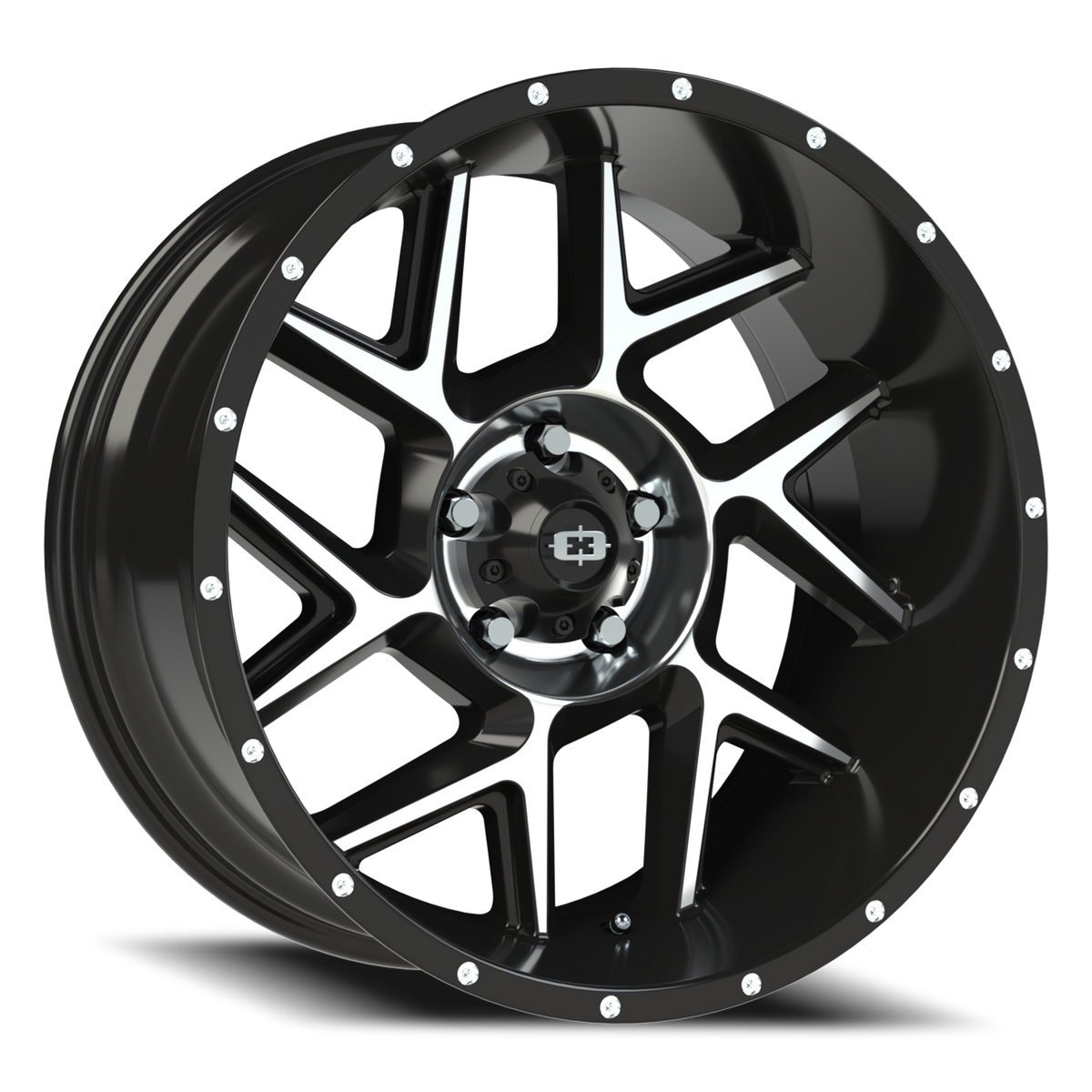 Vision Wheel 360 Gloss Black Machined Face 20x10 -25 5x127mm 78.1mm - Wheelwiz