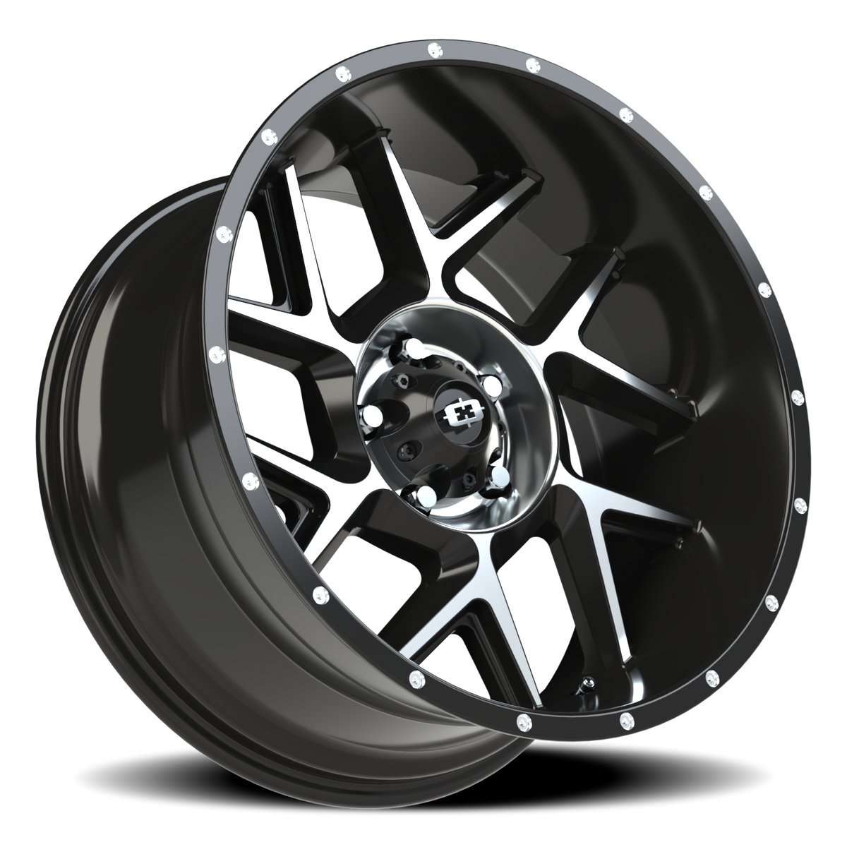 Vision Wheel 360 Gloss Black Machined Face 20x10 -25 5x127mm 78.1mm - Wheelwiz