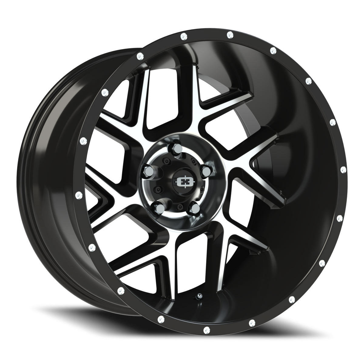 Vision Wheel 360 Gloss Black Machined Face 20x12 -51 5x127mm 78.1mm - Wheelwiz