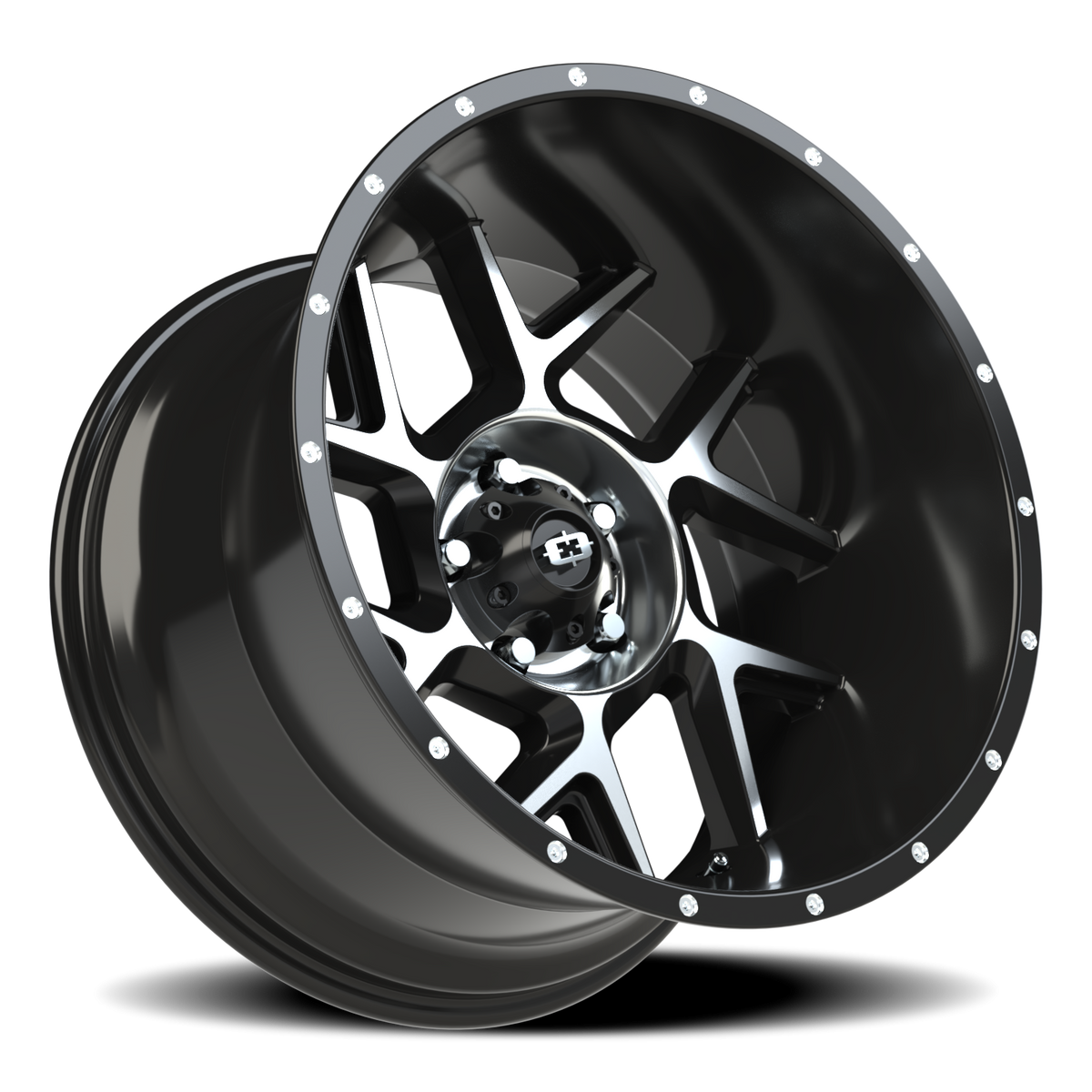Vision Wheel 360 Gloss Black Machined Face 20x12 -51 5x127mm 78.1mm - Wheelwiz