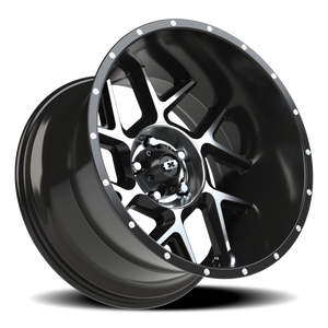 Vision Wheel 360 Gloss Black Machined Face 20x12 -51 5x127mm 78.1mm - Wheelwiz