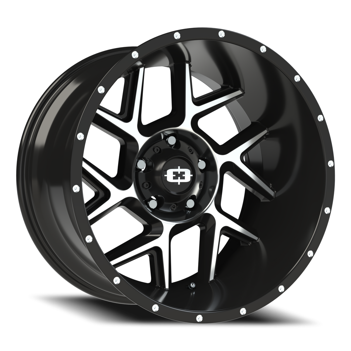 Vision Wheel 360 Gloss Black Machined Face 20x12 -51 5x139.7mm 108mm - Wheelwiz