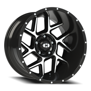 Vision Wheel 360 Gloss Black Machined Face 20x12 -51 5x139.7mm 108mm - Wheelwiz