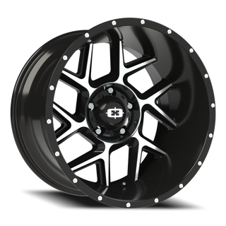 Vision Wheel 360 Gloss Black Machined Face 20x12 -51 5x139.7mm 108mm