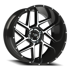 Vision Wheel 360 Gloss Black Machined Face 24x12 -51 5x127mm 78.1mm - Wheelwiz